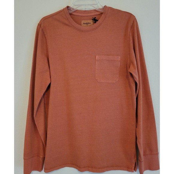 Goodfellow Mens Size S Long Sleeve Crewneck T-Shirt with Pocket Thick Cotton - Picture 9 of 11